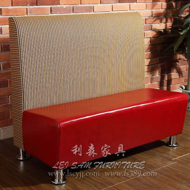 深圳茶餐厅沙发卡座 皮革沙发卡座定做 防火板卡座沙发