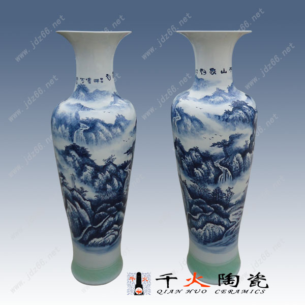 景德镇手绘青花陶瓷花瓶厂家直销价格