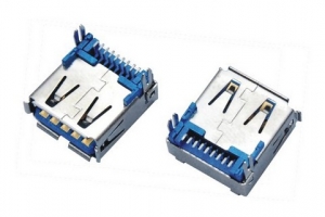 USB3.0母座（鱼叉脚）贴片迷你USB母座