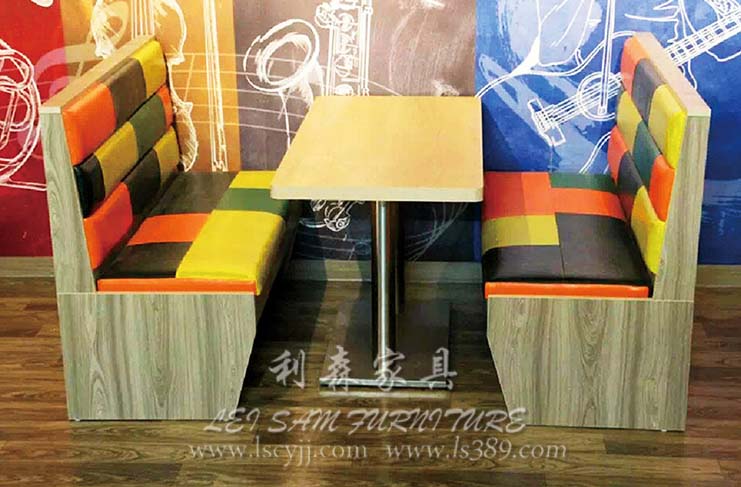 福田厂家批发订做卡座餐厅沙发 咖啡厅 茶餐厅沙发