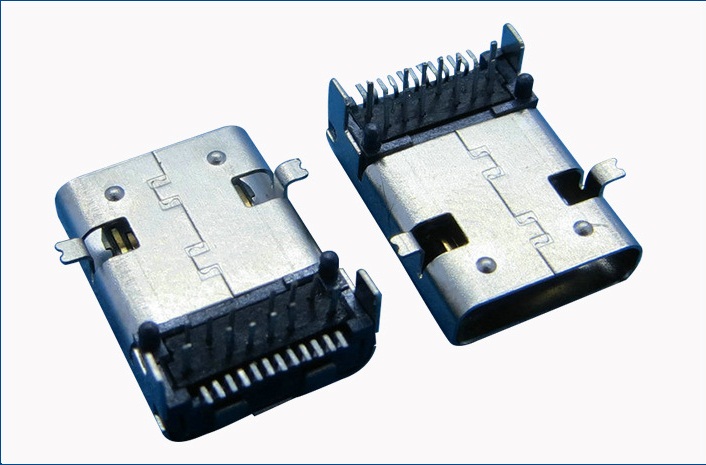 板上型Type-C母座/前插后贴24pin高频USB3.1连接器