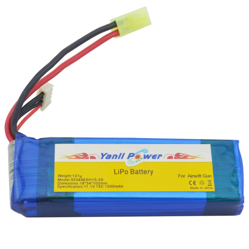 电动CS模型玩具电池553496 11.1V 1500mAh 15C遥控模型电池