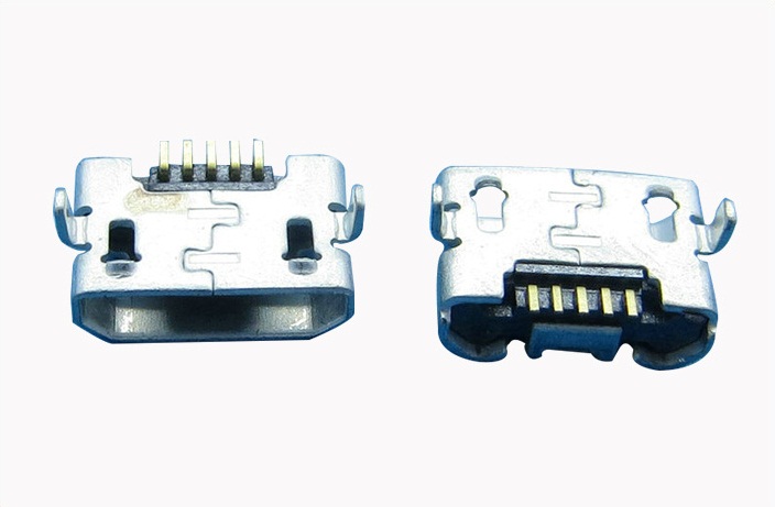 反向Micro usb连接器/插脚无卷边Micro母座