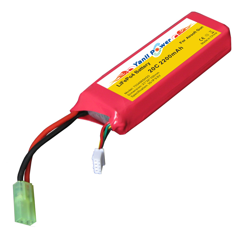 磷酸铁锂电池9.6V 2200mAh 20C遥控模型玩具电池