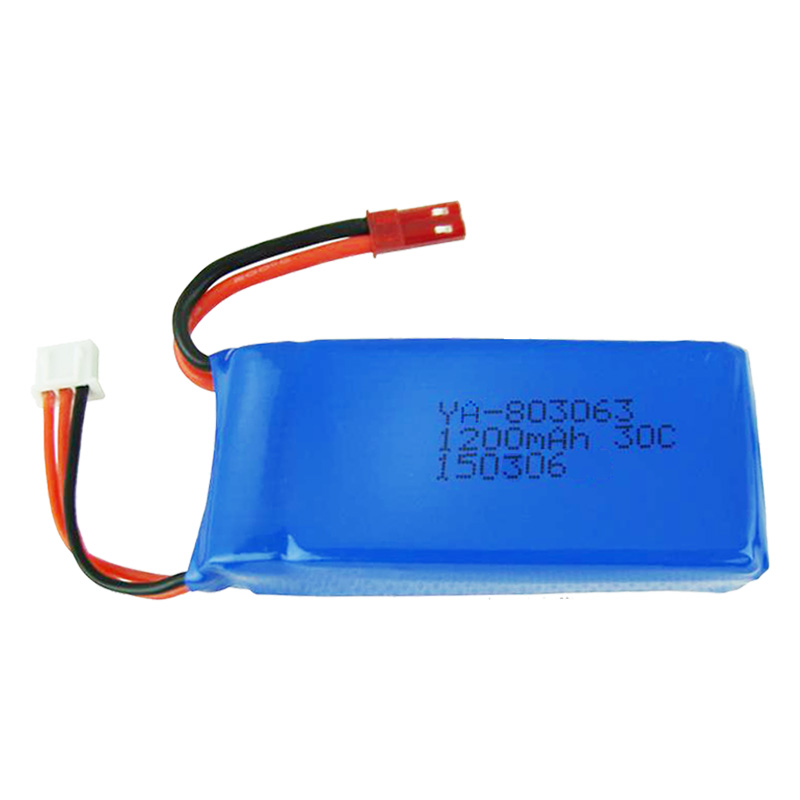 高倍率聚合物锂电池803060 7.4V 1200mAh 30C遥控模型电池