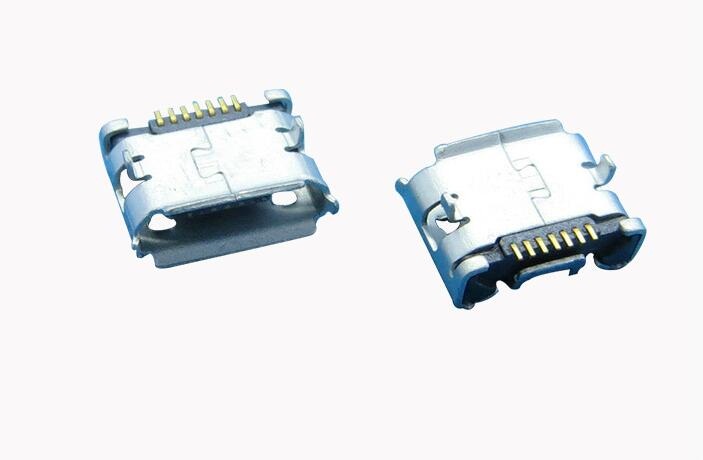 迷你Micro usb连接器/7pin无柱前插后贴 Micro usb母座/深圳厂家