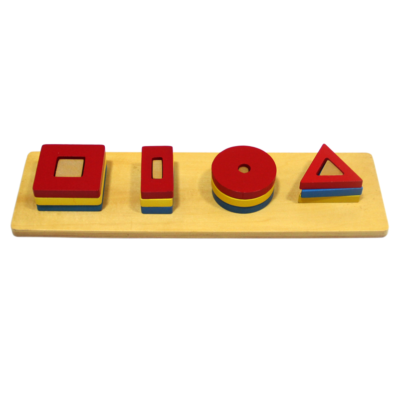 蒙氏教具基本几何图形积木儿童益智玩具