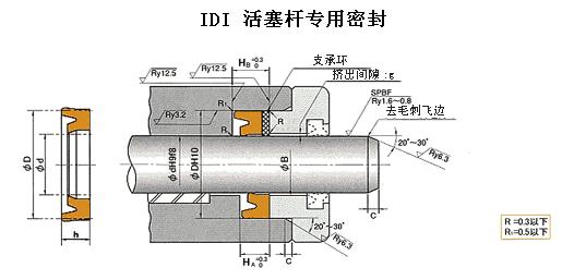 IDI型日本NOK液压活塞和活塞杆密封圈