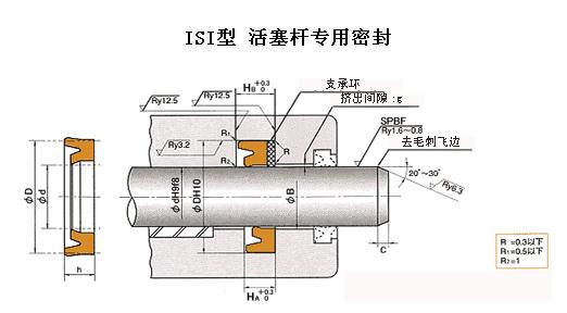 ISI型日本NOK液压活塞杆密封圈