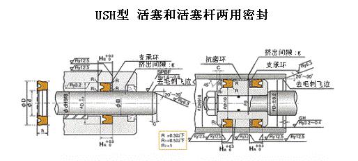 USH型日本NOK液压活塞和活塞杆密封圈