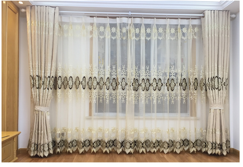 别墅窗帘-成品窗帘-美式窗帘-慕丝窗帘