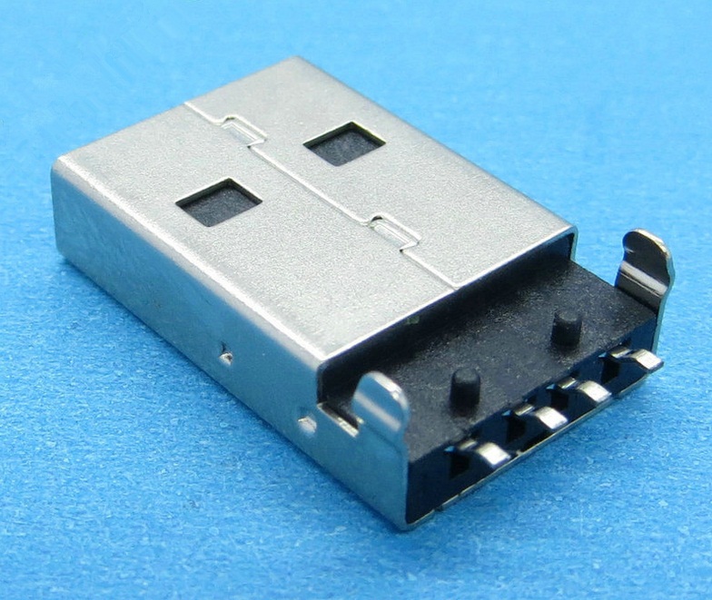 USB连接器/带柱弯脚USB/无卷边USB公头