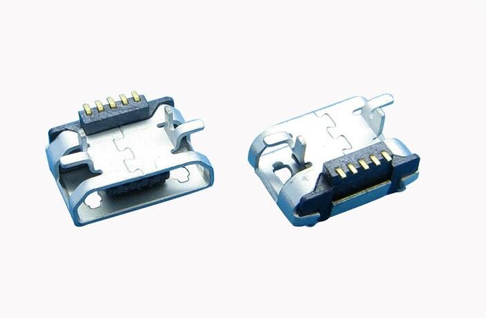Micro usb母座带牛角