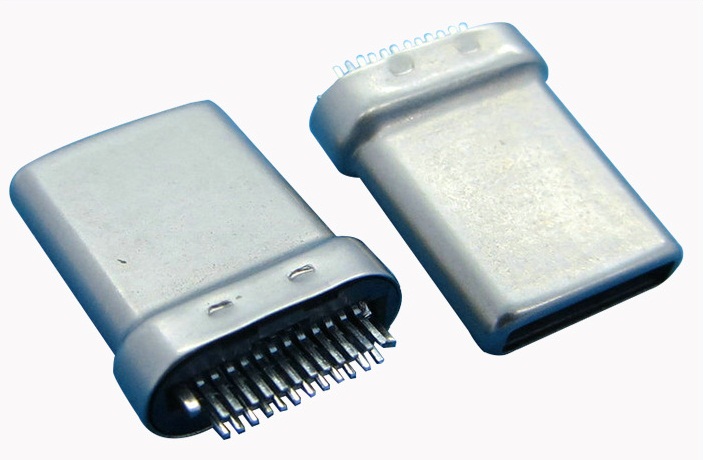 USB3.1 Type-C公头/不带PCB板（拉伸焊杯）Type-C连接器