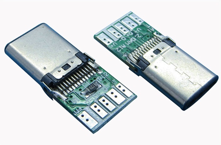 USB3.1type-c公头/USB3.1Type-C连接器（夹板带PCB）