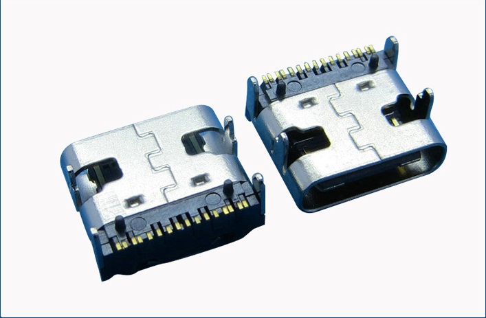 TYPE-C连接器/16pin四脚USB3.1C type-c母座