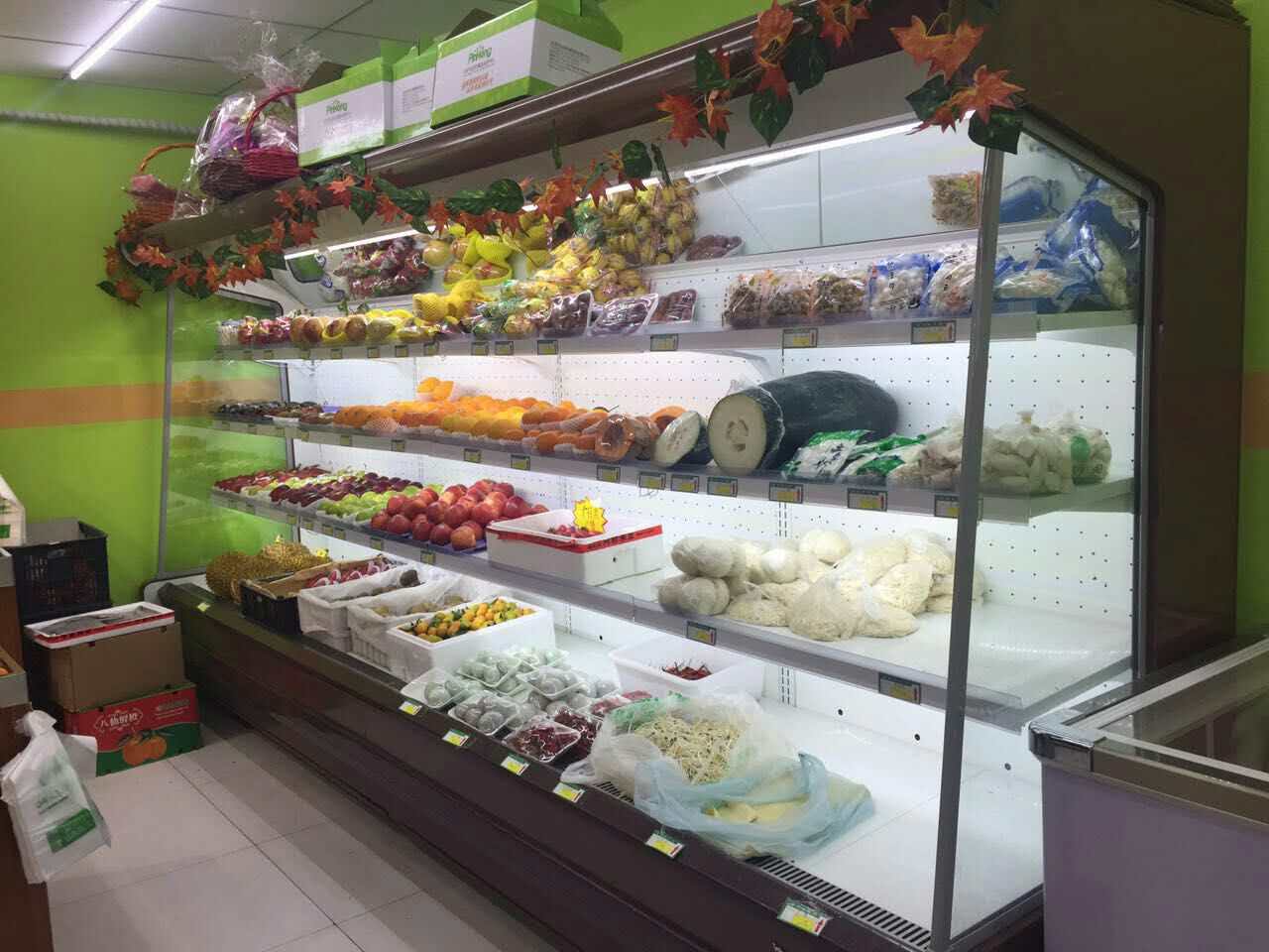 凌雪风幕柜蔬菜冷藏展示柜 超市冷藏柜饮料柜 商场水果柜风幕柜