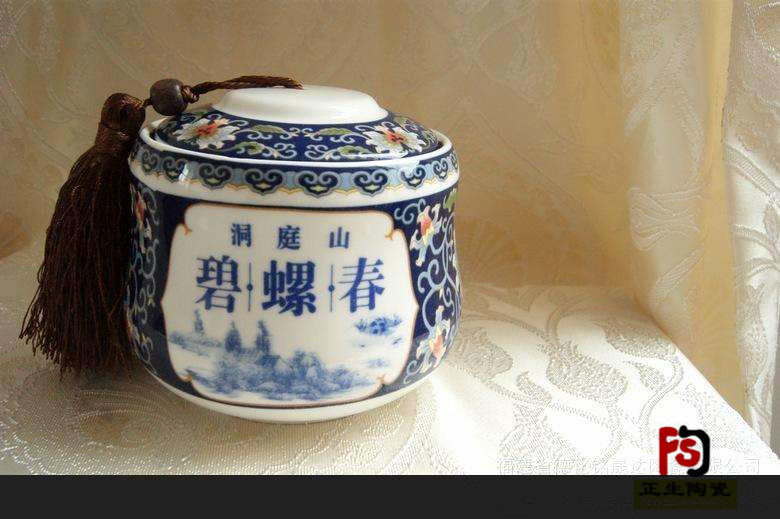 景德镇定做陶瓷茶叶罐价格，青花瓷茶叶罐厂家