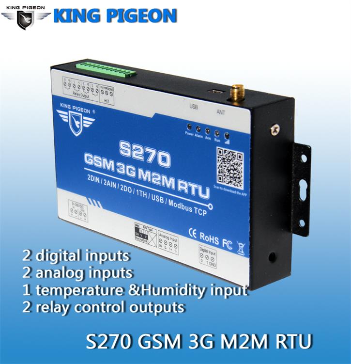 GSM模拟量采集 金鸽S270 继电器远程RTU控制报警终端