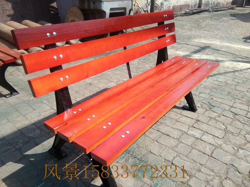 河北沧州风景户外公园椅 公园休闲椅 公园实木椅靠背椅