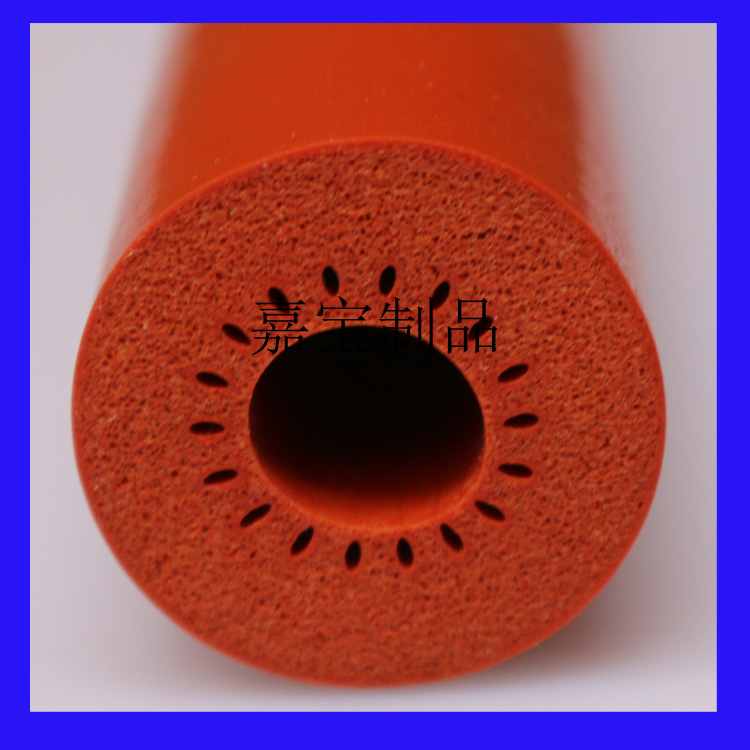 散热硅胶发泡管 多孔多排硅胶套管 保温管 硅胶发泡减震套 耐高温 低密度定制