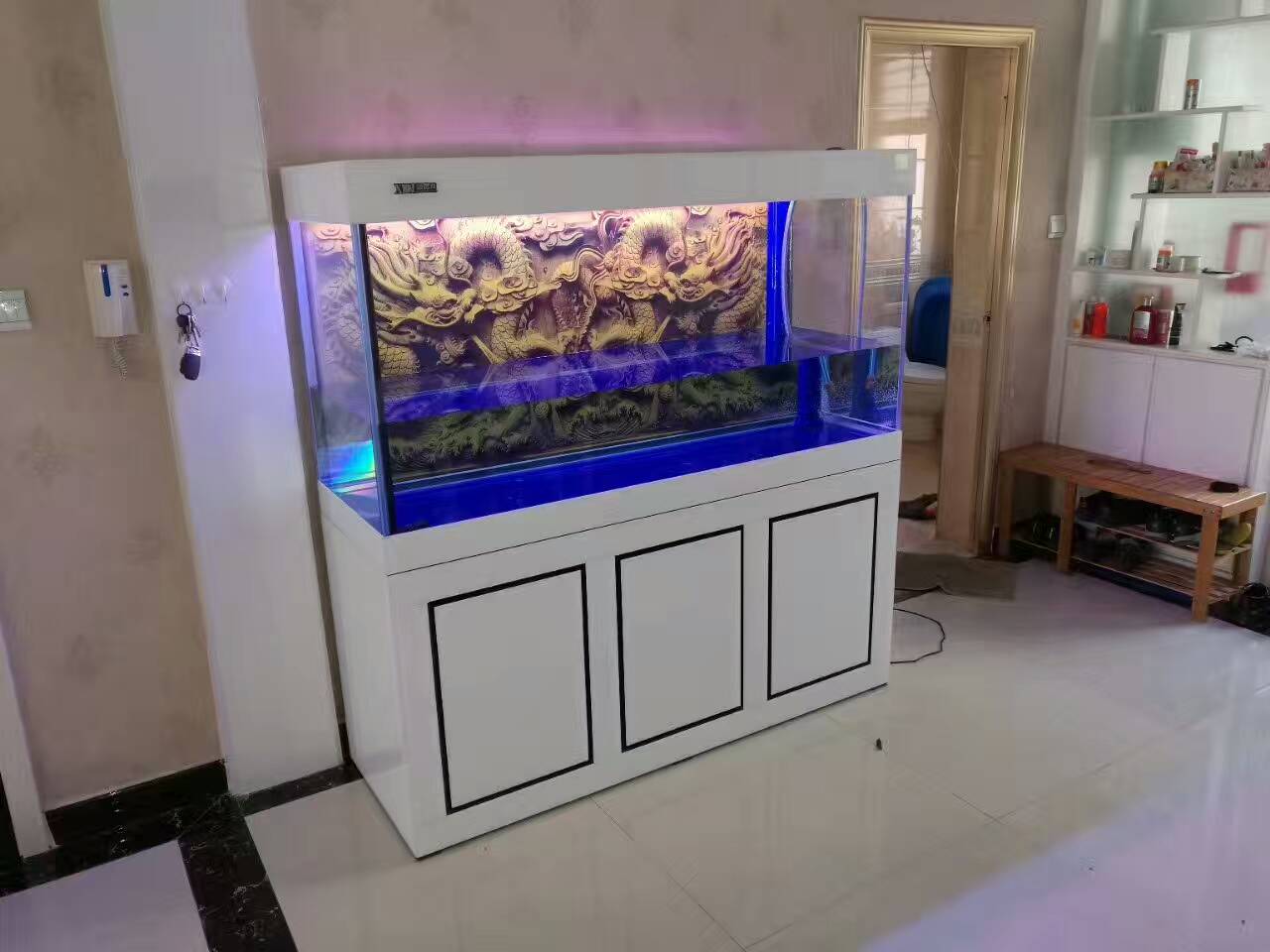 烤漆玻璃鱼缸  鱼缸厂家   金刚玻璃鱼缸
