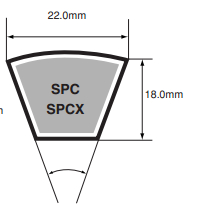 Continental ContiTech马牌SPC=22*18系列进口三角带标准规格和单价