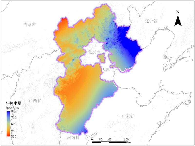 河北省年降雨量数据