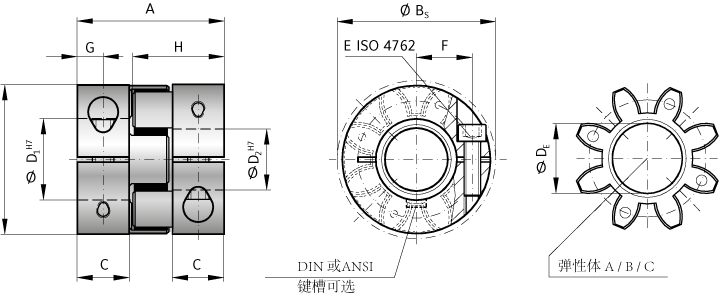 R+W联轴器,EKL型弹性联轴器