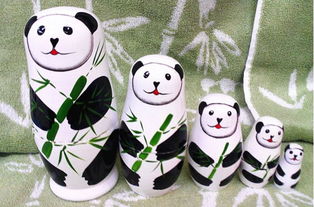 广东原著供应玻璃钢熊猫套娃雕塑 彩绘中国风套娃摆件 公园商场展览装饰摆件