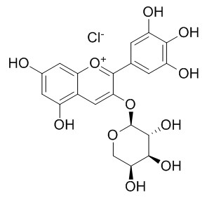 Delphinidin-3-O-arabinoside chloride对照品(标准品) | CAS