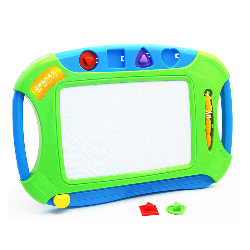 未来玩具先生 儿童手写画板涂鸦绘画玩具大号彩色磁性塑料画板