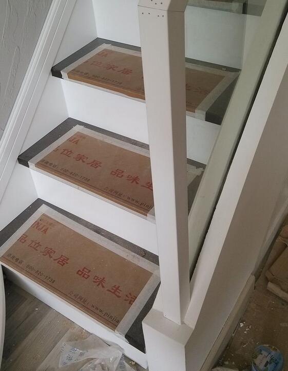 品家 青浦钢结构楼梯制作 防锈钢架封包实木楼梯 无水泥基础钢架铺实木楼梯