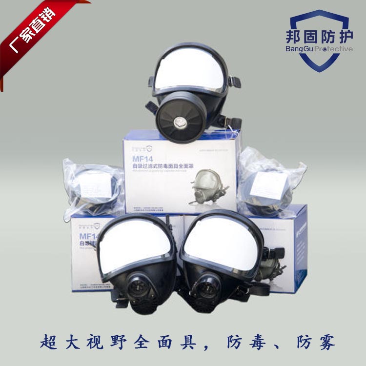 厂家直销防毒面具专业防护二氧化碳、硫化氢毒气防护面具、滤毒罐