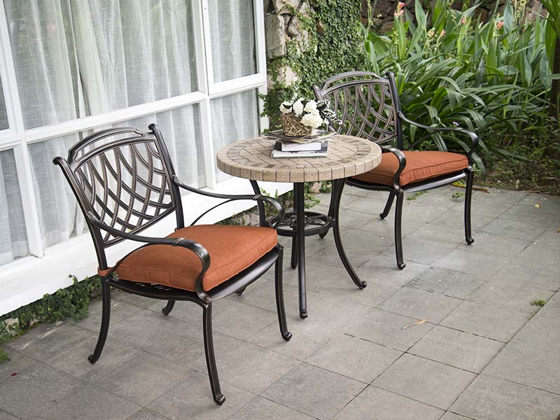 别墅庭院花园铸铝桌椅  室外桌椅露台桌椅  