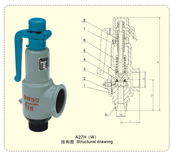 A27H-16C弹簧微启式安全阀