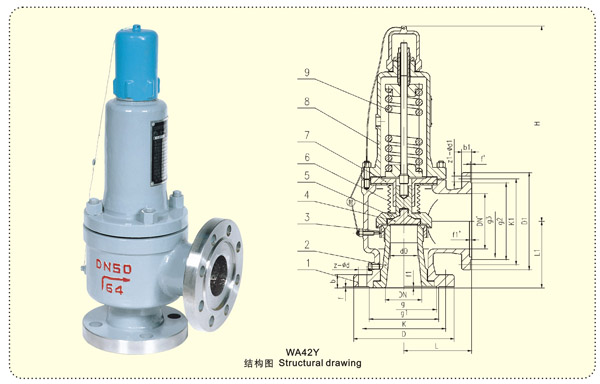 WA42Y-16C波纹管平衡式安全阀