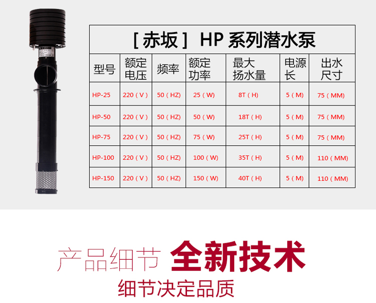 赤坂HP50W大流量节能循环水泵 别墅鱼池过滤泵批发