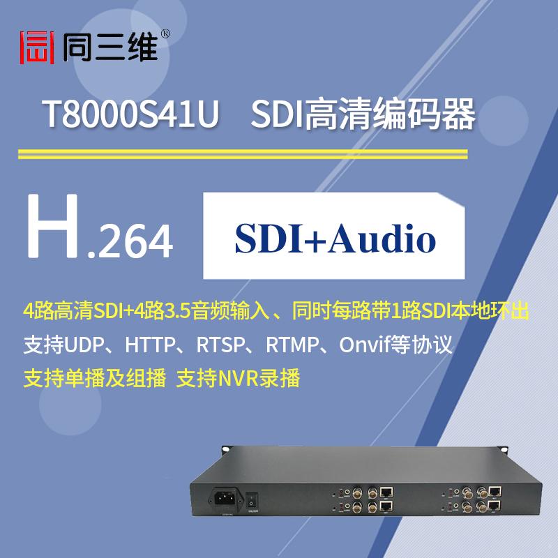 同三维T8000S41U 4路SDI高清H.264编码器