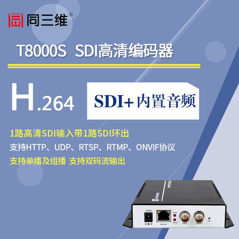 同三维T8000S HD-SDI高清音视频编码器 SDI高清采集卡 SDI采集盒