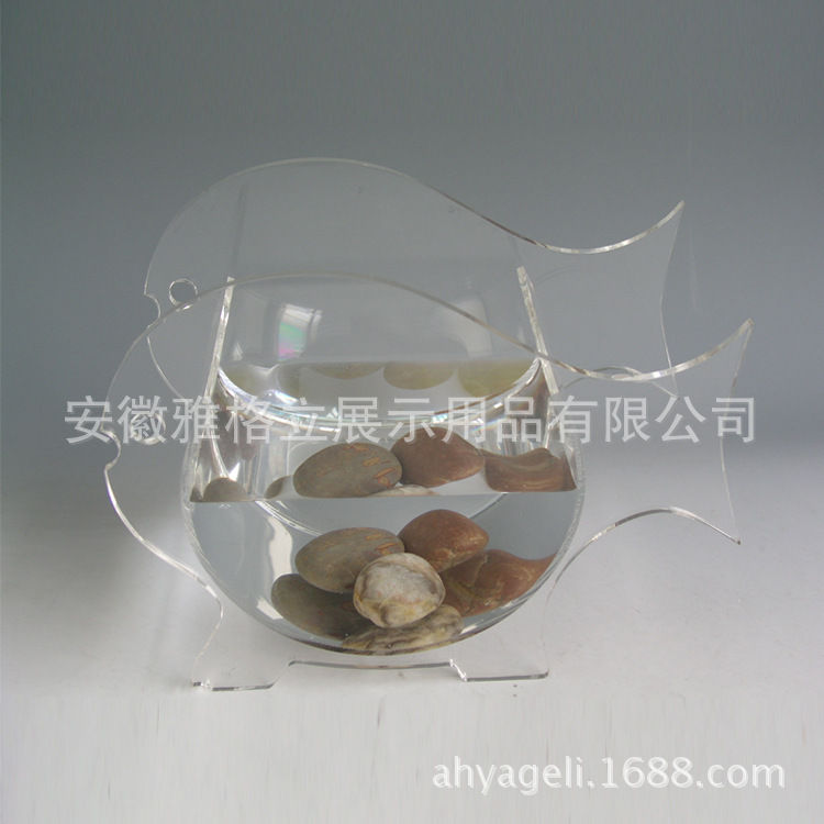 有机玻璃透明亚克力鱼缸订做加工厂家直销 小型家庭办公室金鱼缸