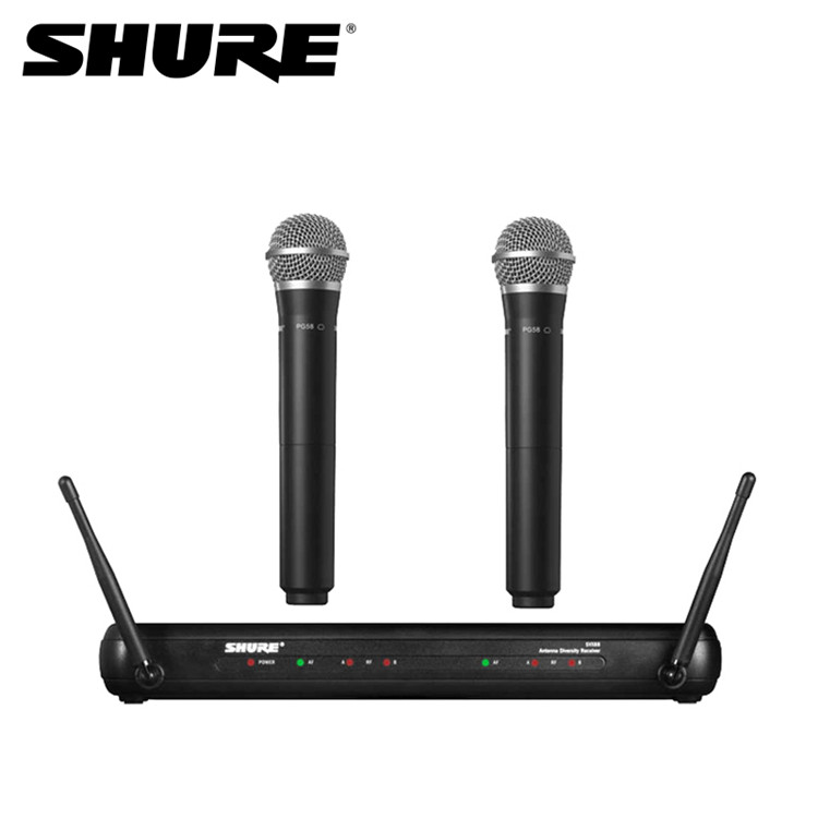 Shure/舒尔 SVX288/PG58 双手持无线话筒 一拖2手持麦克风