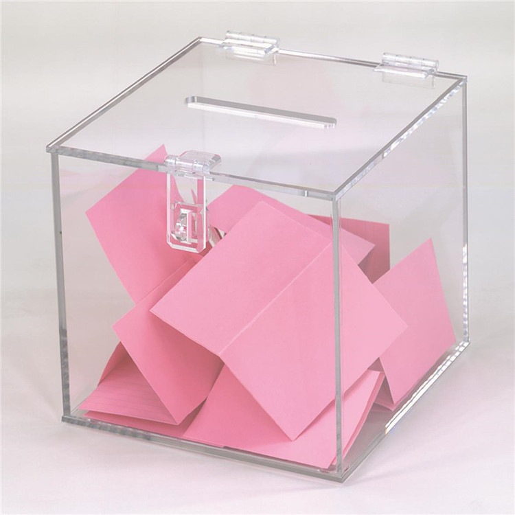 安徽雅格立展示用品有机玻璃亚克力定制加工捐款箱投票箱功德箱