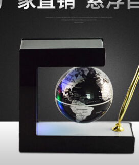 深圳磁悬浮E形地球仪带笔 家居创意摆件 生日圣诞礼物礼品