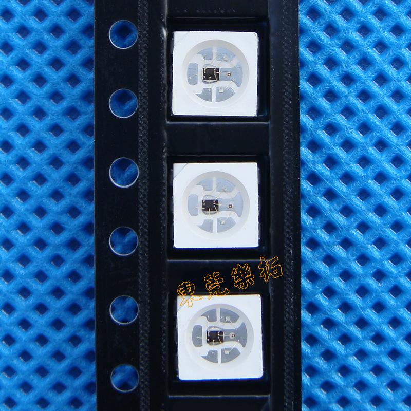 DMX512智能灯WS2822S 5050 RGB灯珠 内置WS2821驱动IC