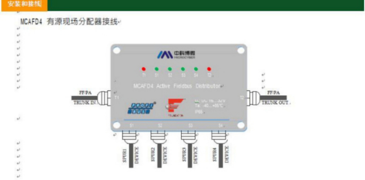 MCAFD4有源现场总线分配器_485集线器供应商_中科博微