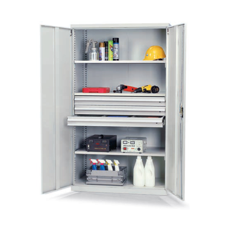 重型置物柜双门内侧挂板零件柜工具柜零件盒柜钢板储物柜可订制 