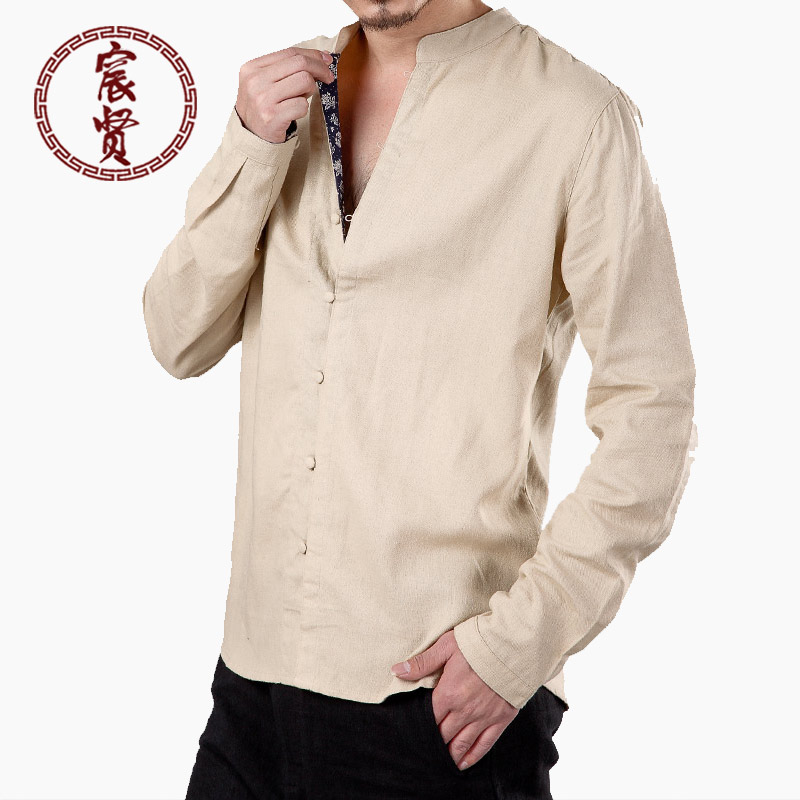 夏季新款原创中国民族风男士衬衫中式复古居士服男装男青年唐装