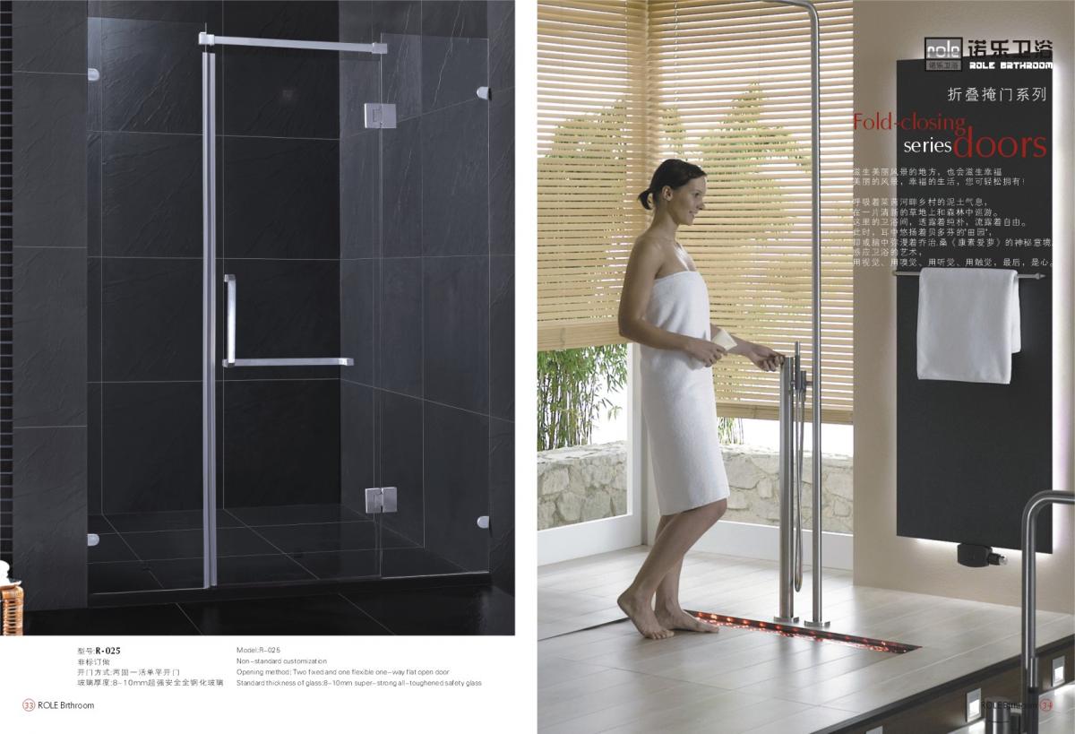 高端不锈钢淋浴房 高档简易洁净玻璃淋浴