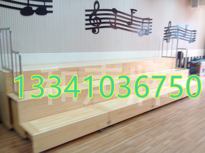 音乐教室用木质组合合唱台 大合唱用樟子松实木合唱台阶